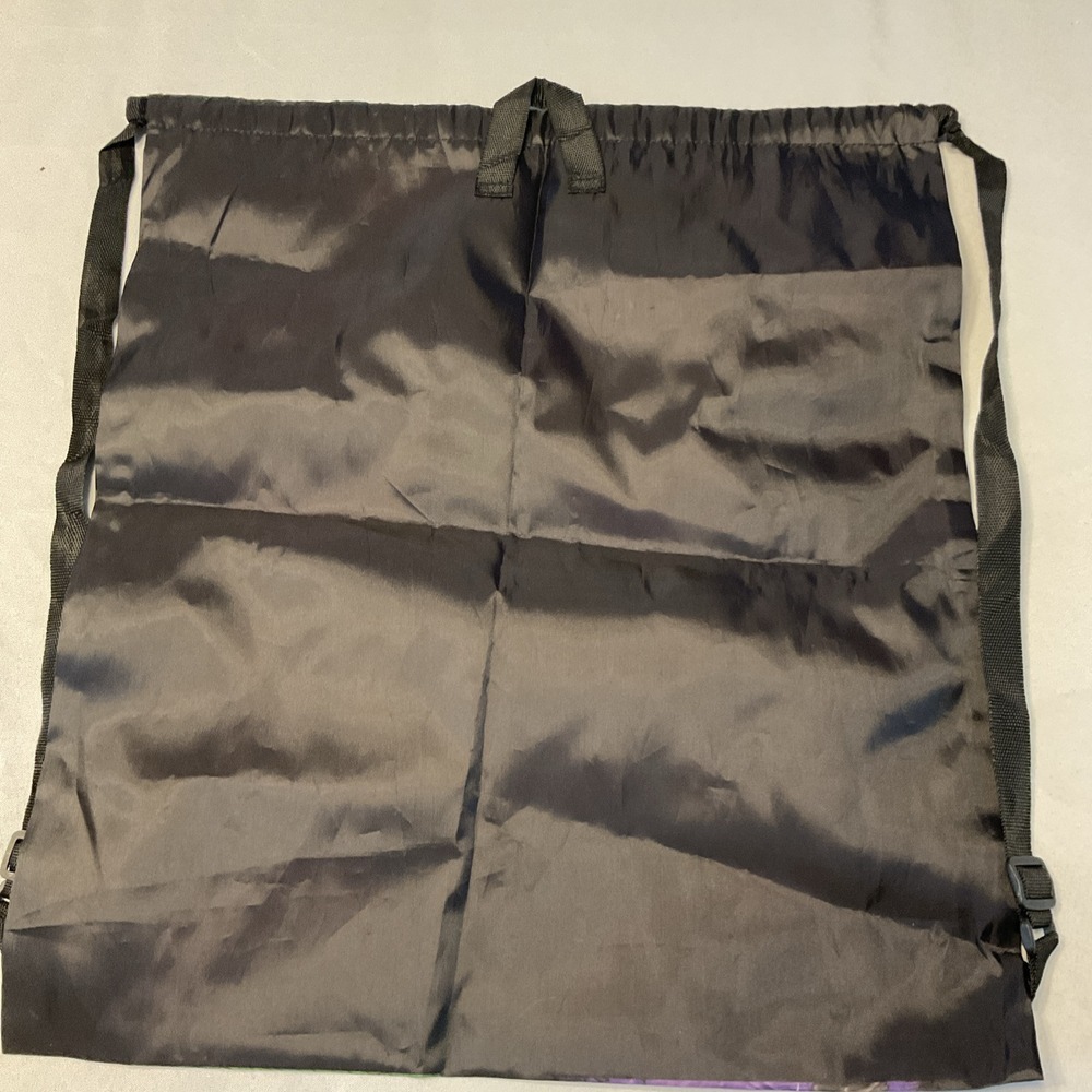 The Uno Lips Sketchers Shoes Drawstring Backpack Bag 20x16 Gym Bag. Lightweight - Picture 2 of 3